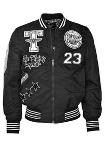 Top Gun Herren Bomberjacke "TG22032", schwarz, Gr. XXL, Obermaterial: 100% Nylon / Futter: 100% Polyester / Wattierung: 100% Polyester, Jacken