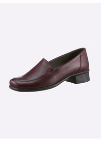 CLASSIC Damen Slipper, Gr. 38, rot, Glattleder, Rindsleder, Basic, Schuhe