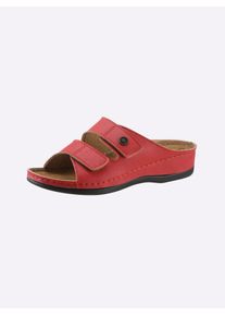 Franken Schuhe FRANKEN-SCHUHE Damen Pantolette, Gr. 36, rot, Lederimitat, sportlich, Schuhe