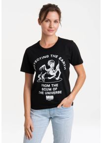 logoshirt Damen T-Shirt "MIB - Protecting The Earth", schwarz, casual, Gr. M, bedruckt, 100% Baumwolle, Shirts, mit lizenziertem Print
