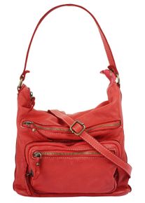 CLUTY Damen Shopper, rot, Leder, unifarben, leicht glänzend, Taschen, echt Leder, Made in Italy
