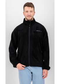 DEPROC Active Herren Fleecejacke "WAWA BAY", schwarz, sportlich, Gr. M, 100% Polyester, Jacken, auch in großen Größen erhältlich