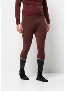 Jack Wolfskin Herren 3/4-Leggings "SEAMLESS WOOL PANTS M", rot, Gr. M, 55% WOLLE (MERINO), 43% POLYAMID, 2% ELASTHAN, Hosen