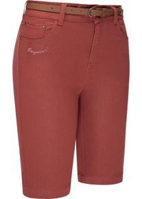 Ragwear Damen Chinoshorts "Bobiny", braun, casual, Gr. 28, 55% Baumwolle, 42% Polyester, 3% Elasthan, Hosen, kurze Sommerhose mit stylischem Gürtel