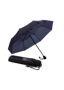 Euroschirm Taschenregenschirm "light trek", blau, Bezug: 100% Polyester, uni, Regenschirme, kompakte Größe, mit integriertem Kompass im Griff