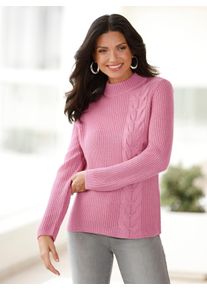 Classic Basics Damen Strickpullover "Stehkragen-Pullover", rosa, Gr. 40, unifarben, 100% Polyacryl, Pullover