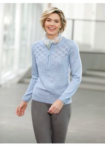 Classic Basics Damen Strickpullover "Pullover", blau, Gr. 40, meliert, 100% Polyacryl, Pullover