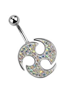 Adelia´s ADELIA ́S Damen Bauchnabelpiercing "Piercing Piercing Bauchnabelpiercing", bunt, modisch, Chirurgiestahl, Piercings, 316l Stahl Banane - Triskele mit