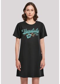 F4NT4STIC Damen Shirtkleid "Honolulu", schwarz, casual, Gr. 5XL, Obermaterial: 100% Baumwolle, Kleider, Print