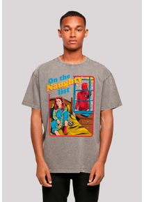 F4NT4STIC Herren T-Shirt "Stranger Things Naughty List Netflix TV Series", grau, casual, Gr. XS, Obermaterial: 100% Baumwolle, Shirts, Premium