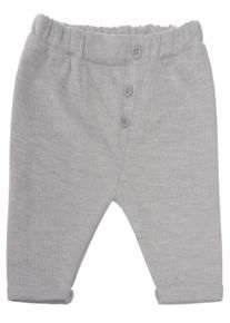 Liliput Mädchen Stoffhose, grau, casual, Gr. 80, unifarben, 80% Baumwolle, 20% Polyester, Hosen, mit komfortablem Rippenbund