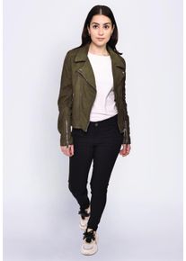 Maze Damen Lederjacke "Romie", grün, Gr. XL, Obermaterial: 100% Lammleder / Futter: 100% Polyester, Jacken