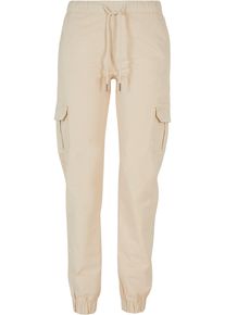 Urban Classics Damen Cargohose "Urban Classics Damen Ladies High Waist Cargo Jogging Pants", beige, Gr. XS, unifarben, 98% Baumwolle, 2% Elasthan,