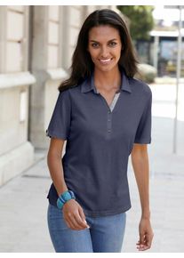 Casual Looks Damen Poloshirt "Poloshirt", blau, Gr. 36, unifarben, 50% Baumwolle, 50% Modal, Shirts