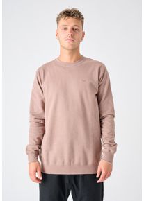 Cleptomanicx Herren Sweatshirt "Ligull", braun, casual, Gr. S, meliert, 100% Baumwolle, Sweatshirts, mit kleiner Möwen-Stickerei