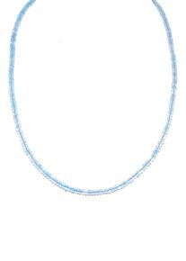 Firetti Damen Kette ohne Anhänger "Schmuck Geschenk Silber 925 Halsschmuck Halskette Blautopas", 50, Silber 925 (Sterlingsilber), B: 4mm, bunt,