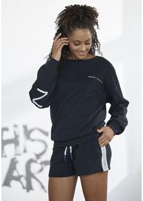 French Connection Sweatshorts schwarz Gr. 32/34 für Damen. Mit Logoschriftzug, Logodruck, Bindeband. Lässig Geschnitten. Nachhaltig.
