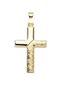 Kreuz-Anhänger Jobo "Anhänger Kreuz" Schmuckanhänger Gr. Gelbgold 585, gelb (gelbgold 585) Damen 585 Gold