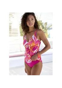 Bügel-Tankini Sunseeker "Allis" Gr. 48, Cup E, lila (beere, orange) Damen Bikini-Sets mit Schleife