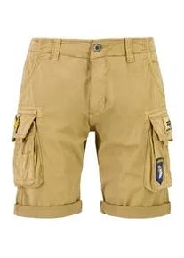 Shorts Alpha Industries "Alpha Industries Men - Crew Short Patch" Gr. 33, Normalgrößen, beige (sand) Herren Hosen