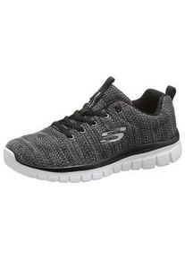 Sneaker Skechers "Graceful - Twisted Fortune" Gr. 35, schwarz-weiß (schwarz, weiß) Damen Schuhe mit Memory Foam, Freizeitschuh, Halbschuh, Schnürschuh