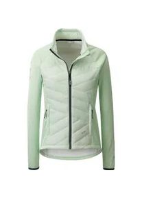 Fleecejacke LPO "EDINA II WOMEN" Gr. 40/42 (M), grün (misty jade) Damen Jacken weiche Hybrid-Fleecejacke in traditioneller Optik