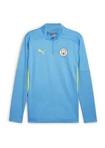 T-Shirt Puma "Manchester City Trainingsoberteil Herren" Gr. L, blau (magic gelb glow) Herren Shirts