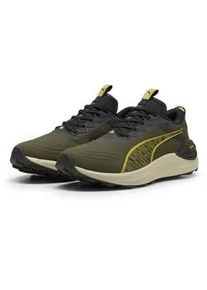 Laufschuh Puma "Electrify NITROTM Trailrunning-Schuhe Herren" Gr. 45, grün (schwarz olive desert dust golden fog beige gelb) Schuhe