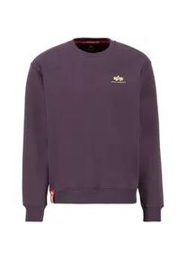 Sweater Alpha Industries "Alpha Industries Men - Sweatshirts Basic Small Logo" Gr. M, lila (plum) Herren Sweatshirts