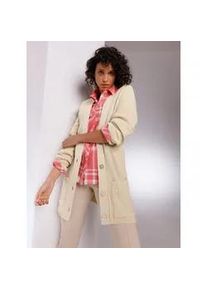 Cardigan CREATION L PREMIUM Gr. 48, beige (sand, meliert) Damen Strickjacken