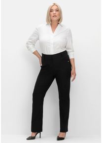 Große Größen CurvePerfect Hose, mit geradem Bein und Reißverschluss Gr. 96 schwarz von sheego für Damen