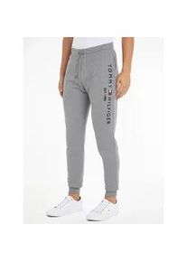 Sweathose Tommy Hilfiger "BASIC BRANDED SWEATPANTS" Gr. XL, N-Gr, grau (medium heather) Herren Hosen mit großem Tommy Hilfiger Schriftzug