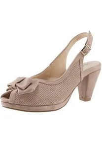 Sandalette Andrea Conti Gr. 41, beige (taupe) Damen Schuhe Slingbacksandale Brautschuh