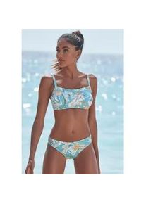 Bikini-Hose Sunseeker "Suva" Gr. 42, N-Gr, blau (aquablau, bedruckt) Damen Badehosen in klassischer Schnittform