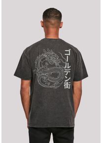 F4NT4STIC Herren T-Shirt "Drache Golden Gai", schwarz, casual, Gr. M, Obermaterial: 100% Baumwolle, Shirts, Print