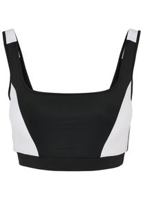 Urban Classics Damen Bügel-BH "Urban Classics Damen Ladies Color Block Bra", Gr. XL, schwarz-weiß, 80% Polyamid, 20% Elasthan, BHs