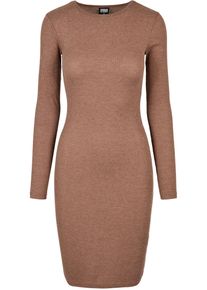 Urban Classics Damen Shirtkleid "Urban Classics Damen Ladies Rib Dress", grün, klassisch, Gr. XS, unifarben, 77% Viskose, 19% Polyester, 4% Elasthan,
