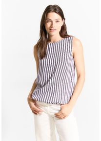 Cecil Damen Blusentop, rot, casual, Gr. XL, gestreift, Stoff, 100% Viskose, Blusen, mit Rundhalsausschnitt