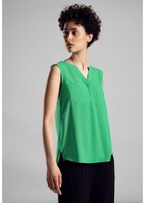 Street One Damen Blusentop, grün, casual, Gr. 46, unifarben, Stoff, 100% Viskose, Blusen, aus softer Viskose