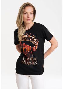 logoshirt Damen T-Shirt "Game Of Thrones - Krone", schwarz, casual, Gr. S, bedruckt, 100% Baumwolle, Shirts, mit lizenziertem Print