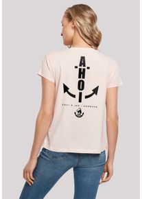 F4NT4STIC Damen T-Shirt "Ahoi Anker Knut & Jan Hamburg", pink, casual, Gr. S, Obermaterial: 100% Baumwolle, Shirts, Print