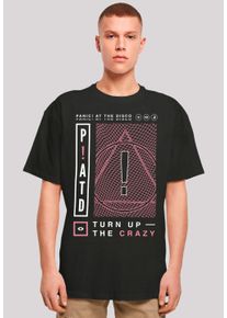 F4NT4STIC Herren T-Shirt "Panic At The Disco Turn Up The Crazy", schwarz, casual, Gr. L, Obermaterial: 100% Baumwolle, Shirts, Premium Qualität