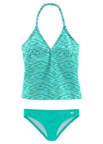 Venice Beach Kinder Tankini, grün, Gr. 122, Melange-Effekt, Polyamid, Bikini-Sets, verstellbare Träger, unifarbene Hose