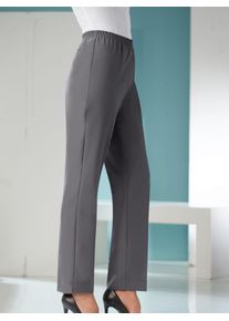 Classic Basics Damen Bügelfaltenhose, grau, Gr. 48, unifarben, 100% Polyester, Hosen