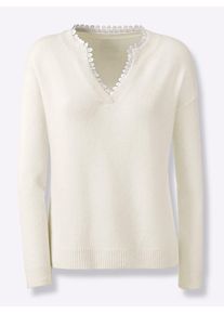 Heine Damen Strickpullover "Pullover", beige, Gr. 34, unifarben, meliert, 70% Polyacryl, 22% Polyester, 8% Wolle, Pullover