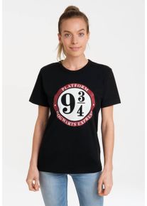 logoshirt Damen T-Shirt "Harry Potter - Hogwarts Express", schwarz, casual, Gr. S, bedruckt, 100% Baumwolle, Shirts, mit lizenziertem Print