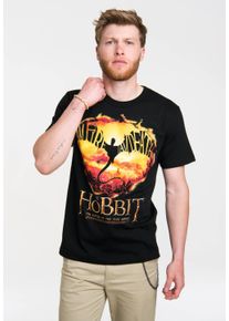 logoshirt Herren T-Shirt "I Am Fire, I Am Death - Hobbit", orange, casual, Gr. XL, bedruckt, 100% Baumwolle, Shirts, mit coolem Print