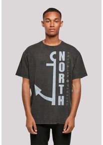 F4NT4STIC Herren T-Shirt "North Anker Knut & Jan Hamburg Blau", schwarz, casual, Gr. L, Obermaterial: 100% Baumwolle, Shirts, Print