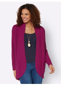 Casual Looks Damen Strickjacke, pink, Gr. 36, unifarben, 50% Baumwolle, 50% Polyacryl, Strickjacken