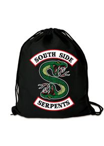 logoshirt Kulturbeutel "Turnbeutel Riverdale - South Side Serpents", grau, Baumwolle, mehrfarbig, Taschen, mit Schlangenprint